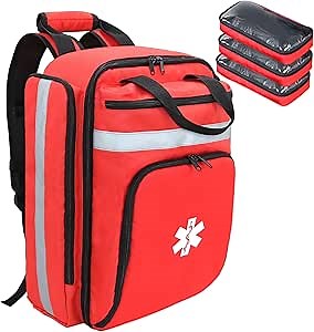 Amazon.com: Cosell First Aid Bag Empty,EMS,EMT,Emergency Trauma Doctor Bag,First Aid Kit For Car,Home,Hiking,Camping and Travel(Red) : Sports & Outdoors