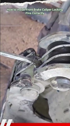 How to Install Front Brake Caliper Locking Pins Correctly #shorts #mechanic #brakesystem