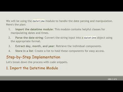 How to Store Dates in a Python List