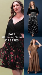 Your perfect plus-size fall wedding guest dress awaits. ✨Think...