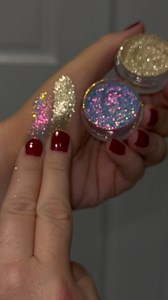 9.1K reactions · 423 shares | Shade abyssal & radiance side by side!  use with our new lux magic potion to create your own magical masterpiece with an array of rainbow shades when mixed together  as @xtina says paint your face like a movie Queen  #loosepigment #looseglitter #glittereyeshadows #glittermakeup #glitter #glittery #sparkle #beautyproduct #makeupproduct #glammakeup #makeupmusthaves #kaimacosmetics #glitteraddict | Kaima | Facebook