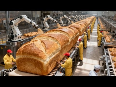 Inside a Modern Bread Factory: How Bread is Made in the World’s Largest Factory ( Full Process )