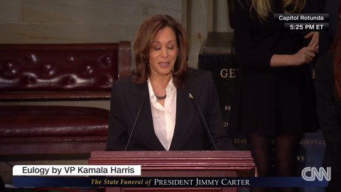 Kamala Harris delivers eulogy for Jimmy Carter