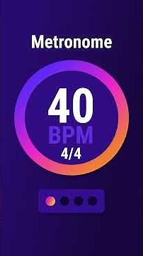 40 BPM 4/4 - Metronome #metronome #40bpm