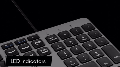 Macally Premium Wired USB C Keyboard with USB Ports (2X USB-A |1x USB-C Ports) - Wired Keyboard for Mac Mini/Pro, iMac, MacBook, iPad, and PC - Full Size Type C Connection