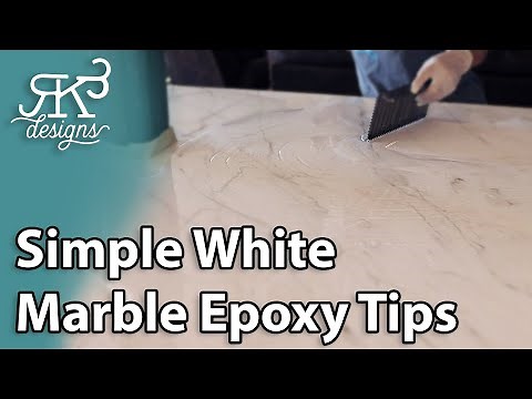 New Simple White Epoxy Marble Technique | RK3 Designs