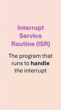 Interrupt Handling #revision #alevelcomputerscience