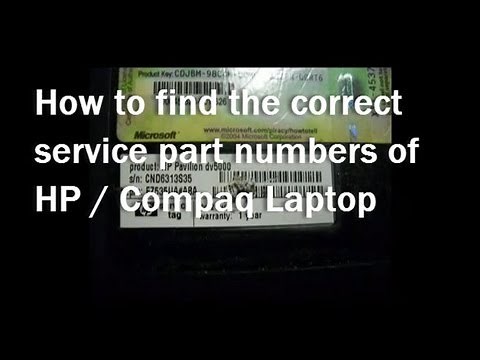 How to find HP motherboard part number