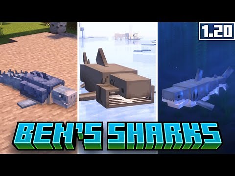 Ben's Sharks - 10+ Sharks in Minecraft ! New Mod Showcase 1.20.1 [Forge]