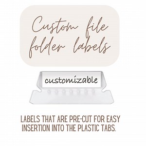 Pre-cut CUSTOM Labels for File Folders, Cardstock File Labels, Home Office Organization, Home Filing System, Personalized Labels, File Tabs - Etsy