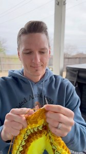 15K views · 416 reactions | Knitting on a neon top down circular yoke...