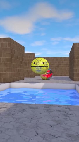 Robot Pacman vs Goldenrod Monster 😏 #pacman #robotpacman