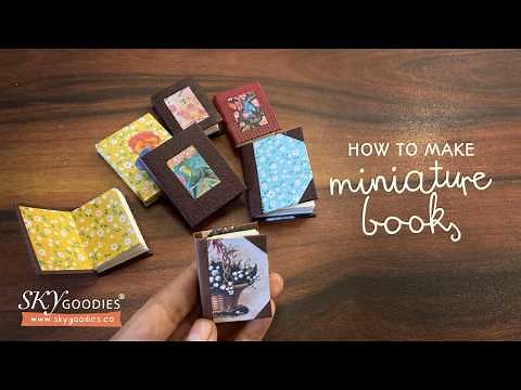 How to make Miniature Books: DIY Craft Tutorial book binding, how to bind a Mini Book, handmade gift