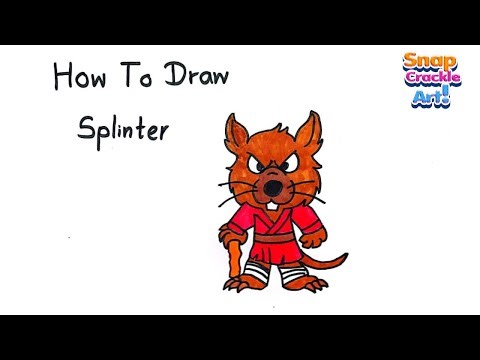 How To Draw Splinter From Teenage Mutant Ninja Turtles Step By Step Drawing Lesson Made Fun And Easy