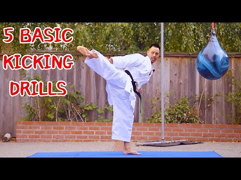 5 SHOTOKAN KARATE KICK DRILLS // (Beginner Karate Lesson)