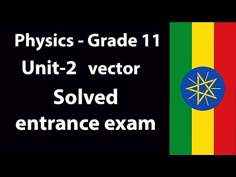 Solved entrance exam from grade 11 physics Unit 2 Vector