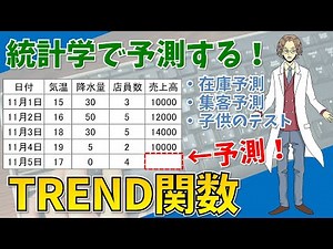【TREND関数（統計学を使って売上予測）】超わかりやすいエクセル（EXCEL）講座