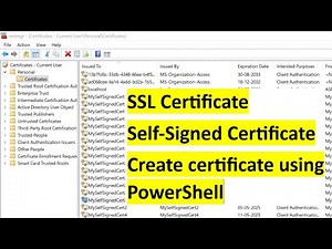 How to create a self signed SSL Certificate?