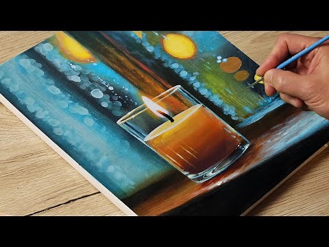 How to Paint a Candle / Acrylic Painting TUTORIAL / STEP by STEP