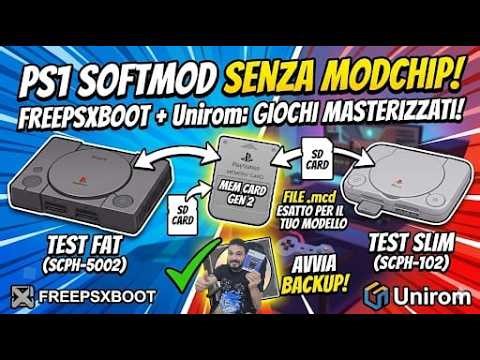 TUTORIAL: MOD PS1 without Modchip! (FreePSXBoot + Unirom) - SD2PSX