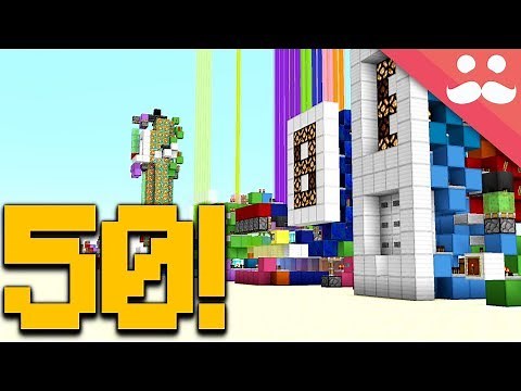 50 Redstone Builds in ONE TAKE!