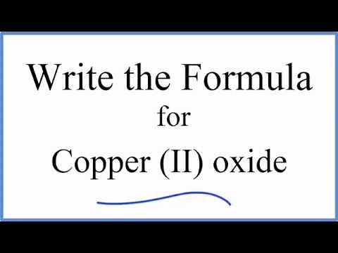 How to Write the Formula for Copper (II) oxide