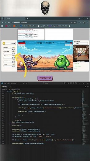 Making a clicker game with just JavaScript Vanilla 🔥 Like and comment "send" to get the full code
