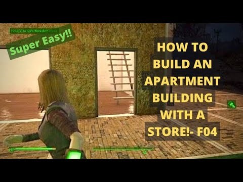 Fo4- How to Build an Apartment Building Above a Store! SUPER EASY!
