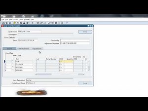 INV Entering Cycle Counts, Oracle Applications Training