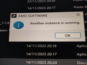 Driver amd não instala:"Another instance is running"
