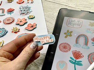 How to Make 3D Layered Stickers on Procreate with Cricut - Well Crafted Studio