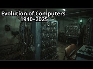 Evolution of Computers (1940–2025) — from massive ENIAC machines to laptops and quantum computers