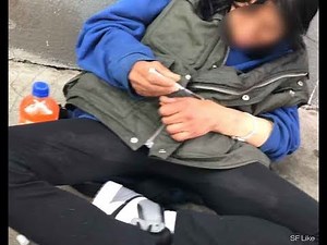 Homeless people on the streets of San Francisco