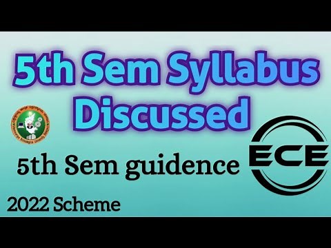 5th Sem Syllabus Discussed In Detail ECE 2022 Scheme VTU