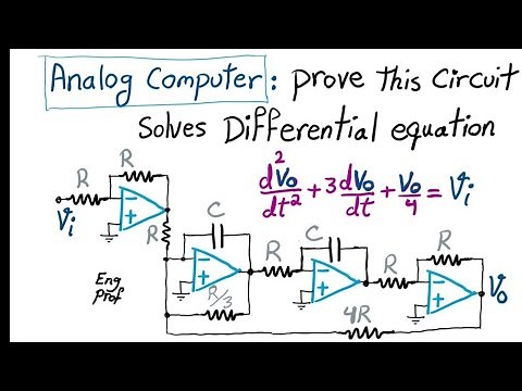 Analog Computer with Op Amp to solve differential equation
