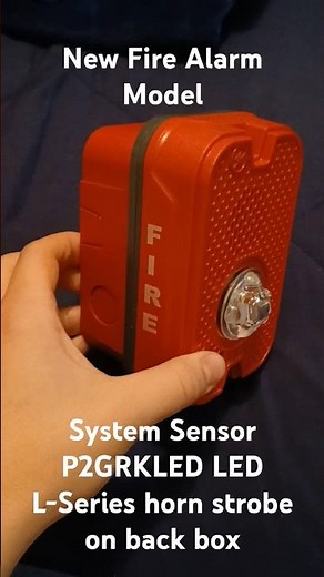 System Sensor P2GRKLED LED L-Series weatherproof horn strobe on back box #firealarm
