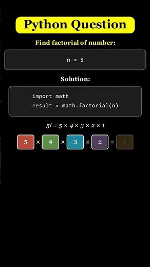 Python: Find Factorial in Seconds! 😱✨ #python #coding