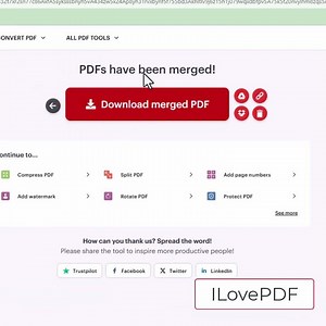 Merging PDF using ILovePDF
