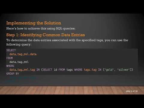 How to Query Related Tags from a Relationship Table in SQL