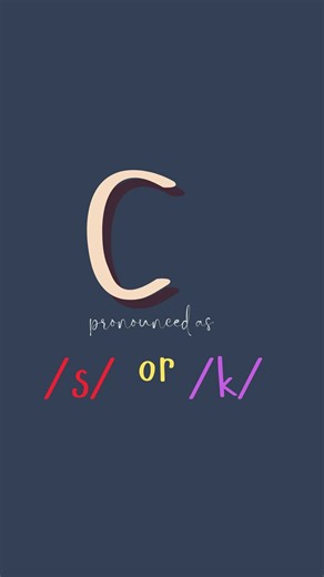 How is the letter 'C' produced? s or k #pronunciation #english