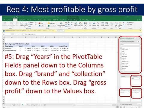 Data analytics tutorial video: Financial Accounting - Gross profit analysis