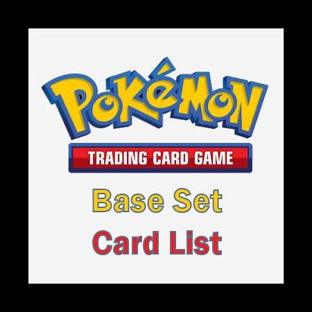Pokémon Base Set Card List