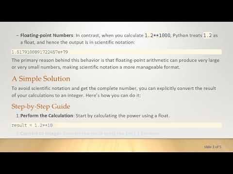 How to Avoid Scientific Notation in Python for Large Numbers