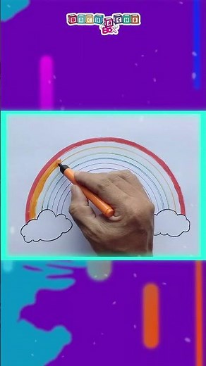 🌈 Easy Rainbow Drawing for Kids | Step-by-Step Colorful Art
