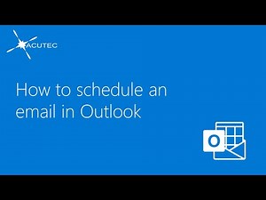 How to schedule emails in Outlook