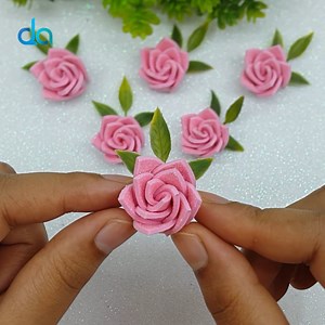 451K views · 15K reactions | Craft captivating DIY mini rose flowers from glitter foam. With step-by-step instructions, this flower-making DIY is simple and rewarding. Shape the petals, assemble them with care, and create beautiful blooms that add a touch of elegance to your projects. Elevate your crafting game with these charming flowers that capture the essence of creativity. ✨ | DIY Crafts & Art | Facebook