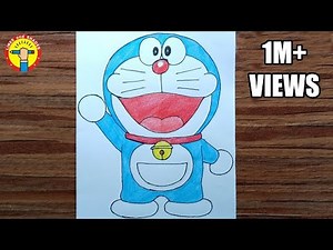 How to draw Doraemon - Step by step with Colored pencils || Easy drawing for Beginners