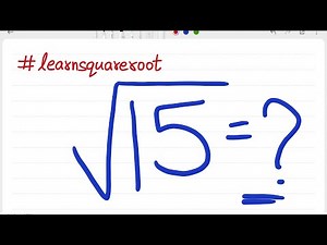 Square root of 15 | only solution | Easy method explained by long division | √15