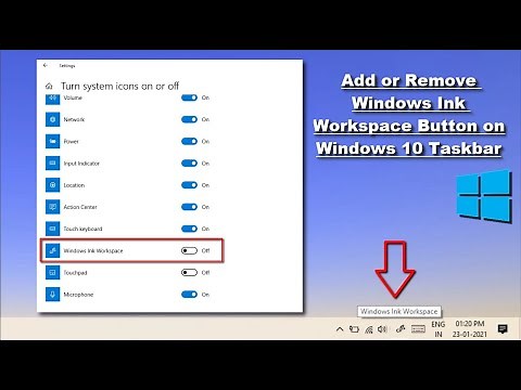 How to Hide or Show Windows Ink Workspace Button on Taskbar in Windows 10