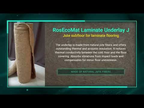 Jute subfloor for laminate flooring «RosEcoMat Laminate Underlay J»